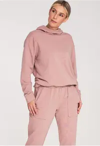 Hanorac dama M1034 - roz inchis - confortabil - bumbac