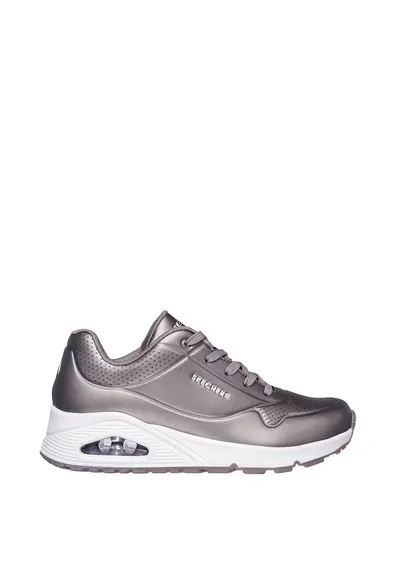 Pantofi sport de piele ecologica - cu aspect perforat Rose Bold