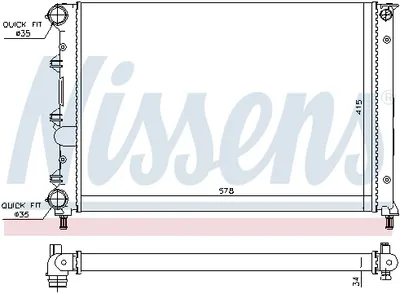 Radiator apa racire motor (transmisie manuala) ALFA ROMEO 147 1.6 intre 2001-2010