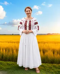 Set traditional format din ie si fusta 46
