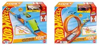 Set de joacă Hot Wheels - Писта Loop Flag Finish/Slam Jump Challenge cu cărucior, sortiment