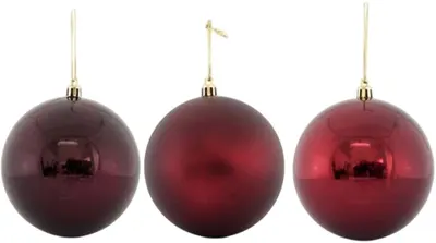 Jucării de Crăciun Eurolamp - Glob, 6 bucăți, 8 cm, roșu închis
