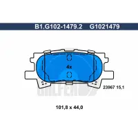 Set placute frana, frana disc GALFER B1.G102-1479.2