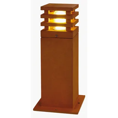 Lampa podea, RUSTY ® Lampadare 40, otel rugina stativ de podea in aer liber, cu LED-uri, 3000K, patrat, ruginite, L / W / H 12/12/40