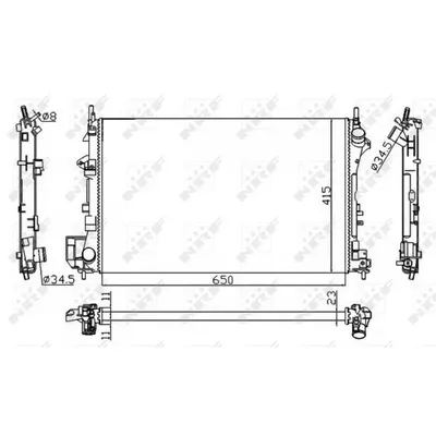 Radiator, racire motor NRF 58203A