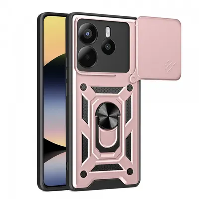 Husa pentru Xiaomi Redmi Note 14 4G (Regional), Techsuit, CamShield, Roz