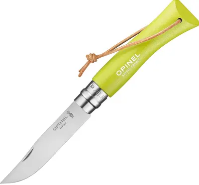 Cuțit pliabil Opinel Inox - Colorama, №7, verde deschis