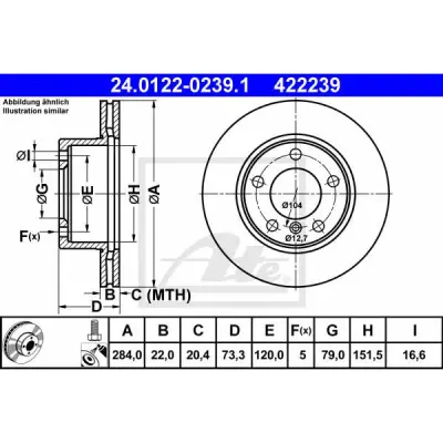 Disc frana ATE 24.0122-0239.1
