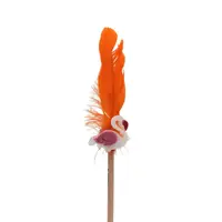 Creion figurina Flamingo pană portocaliu 30 cm