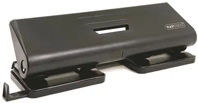 Perforator Rapesco - 75-P, cu 4 gauri, pentru 16 file, negru