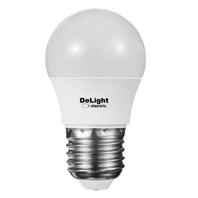 Bec Led Sferic E27, model G45, 6W=50W, 6500K, lumina rece