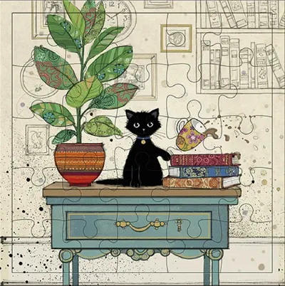 Puzzle 25 piese - Bug Art - Chaton Bureau
