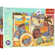 Puzzle Trefl 200 Stitch la Plaja cu Lilo si Stitch
