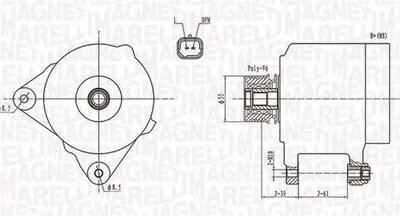 Alternator (12v, 110a) Potrivit Dacia Duster, Duster Suv, Logan, Logan Express, Logan Ii, Logan Mcv, Logan Mcv Ii, Sandero, Sandero Ii; Nissan Micra Iii, Nv200, Nv200 Evalia 1.4-1.9d 06.01
