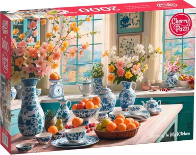 Puzzle Cherry Pazzi din 2000 piese - Dimineața în bucătăria mea