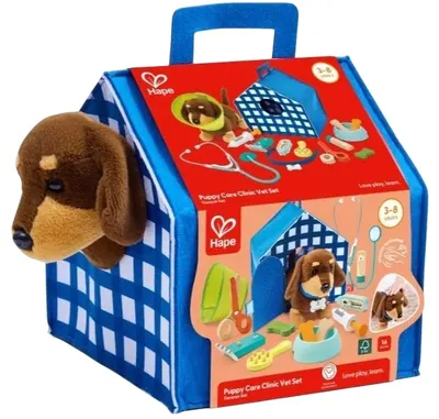 Set de joacă Hape International - Medic veterinar, 16 piese
