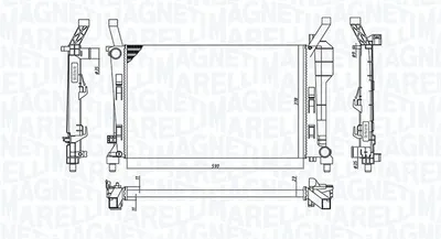 Radiator racire motor potrivit MERCEDES A (W169), B SPORTS TOURER (W245) 1.5 1.7 2.0CNG