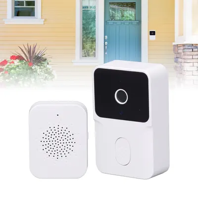 Sonerie Video Smart 4K WiFi, Night Vision, Audio Bidirectional, Alb