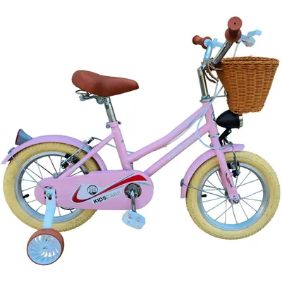Bicicleta copii 5-8 ani HappyGirl KidsCare roz 16 inch - cu roti ajutatoare