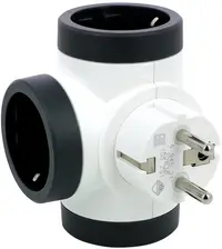 Adaptor Legrand - 694521, 3 prize, în formă de T, 3680 W, rotativ