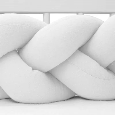 Protectie laterala New Baby pentru patut tip bumper impletit 210 cm White