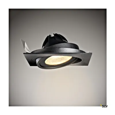 NEW TRIA I ES111 patrat,negru.GU10, max. 75W, incl. Blattf.