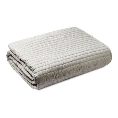 Cuvertură gri matlasată pentru pat dublu 220x230 cm – Bianca