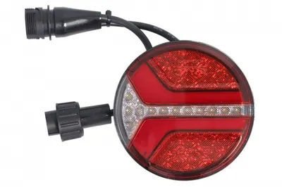 Stop spate stanga dreapta ECOrotund (LED, 12 24V, cu intermitent, cu stop, lumina de parcare, fara proiector, lungime cablu: 0,3m, surub, conector: ASS2 2PIN ASS2 7PIN)