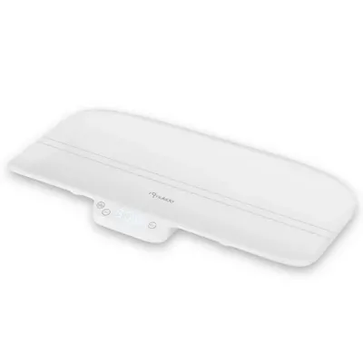 Cantar electronic pentru copii Nukido White cu unitati de masura multiple, ecran LCD, capacitate maxima 40 kg, Functie Hold, Taliometru, Precizie 0.5g, Dimensiune 60.5 x 30 cm