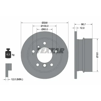 Disc frana TEXTAR 92137503