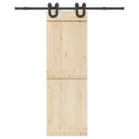 Gossi set feronerie pentru usa glisanta, negru, 183 cm, otel