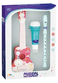 Set muzical Ocie - Ukulele cu microfon și flaut