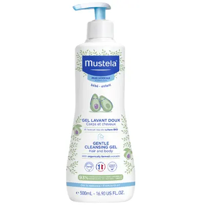 Gel de curatare delicat pentru par si corp, Mustela | 500 ml