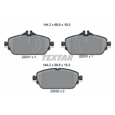 Set placute frana, frana disc TEXTAR 2203101