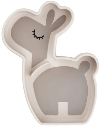 Farfurie din silicon cu vacuum Done by Deer - Stick&Stay, Lalee, nisip