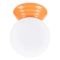 Plafonieră portocalie din ceramică cu abajur din sticlă ø 12 cm Farsa – Sollux