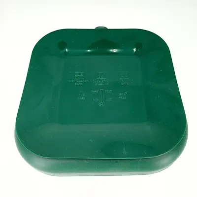 Farfurie patrata din silicon compartimentata Coccorito Dark Green