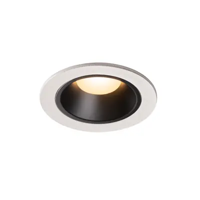 Spot incastrat, NUMINOS S Ceiling lights, white Indoor LED recessed ceiling light white/black 3000K 55° gimballed, rotating and pivoting, including leaf springs