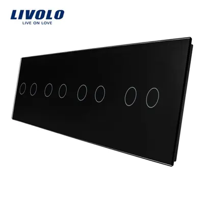 Panou Intrerupator 4 x dublu Negru