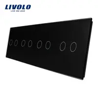 Panou Intrerupator 4 x dublu Negru
