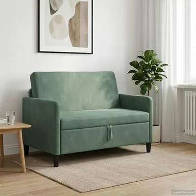 vidaXL Sofa cu Spațiu de Depozitare Verde Mării 122 x 78 x 87 cm