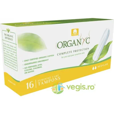 Tampoane din Bumbac Organic Regular 16buc