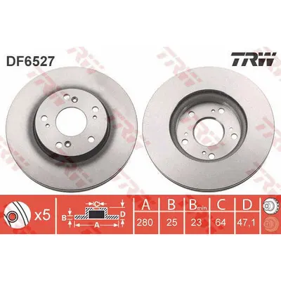 Disc frana TRW DF6527