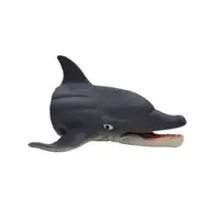 Marionetă de mână, pentru copii, Deluxebase, 15 cm, model delfin