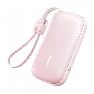 Baterie Externa Baseus EnerFill FC21 Qpow 3 Ultra, 10000mAh, 45W, QC + PD, 1 x USB-A - 1 x USB-C, Roz E0027Q02
