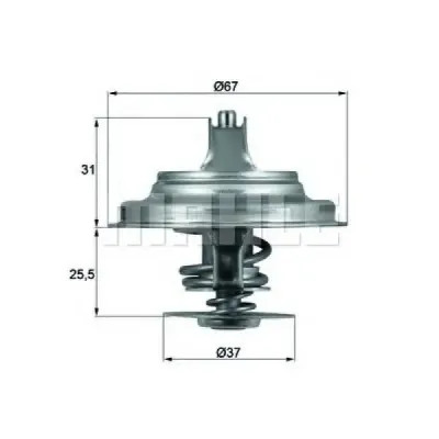 Termostat, lichid racire MAHLE ORIGINAL TX 25 71D