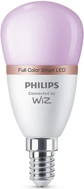 Bec inteligent Philips - P45, 4.5W, E14, RGB, alb