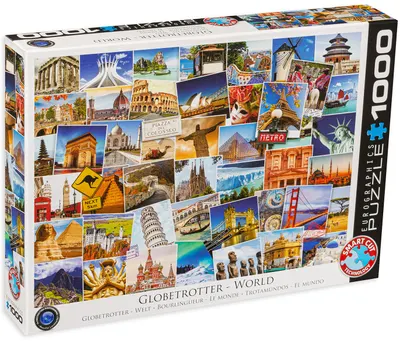Puzzle Eurographics din 1000 de piese - Colectia Globetrotter: lumea