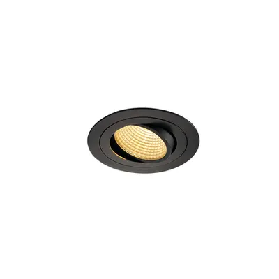 Spot incastrat, NEW TRIA 110 Ceiling lights, black LED, 2700K, round, black, 38°, 14W, incl. driver, clip springs