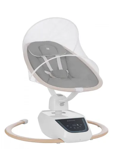 Leagan electric KikkaBoo cu leganare laterala telecomanda si carusel BeeMoove Grey